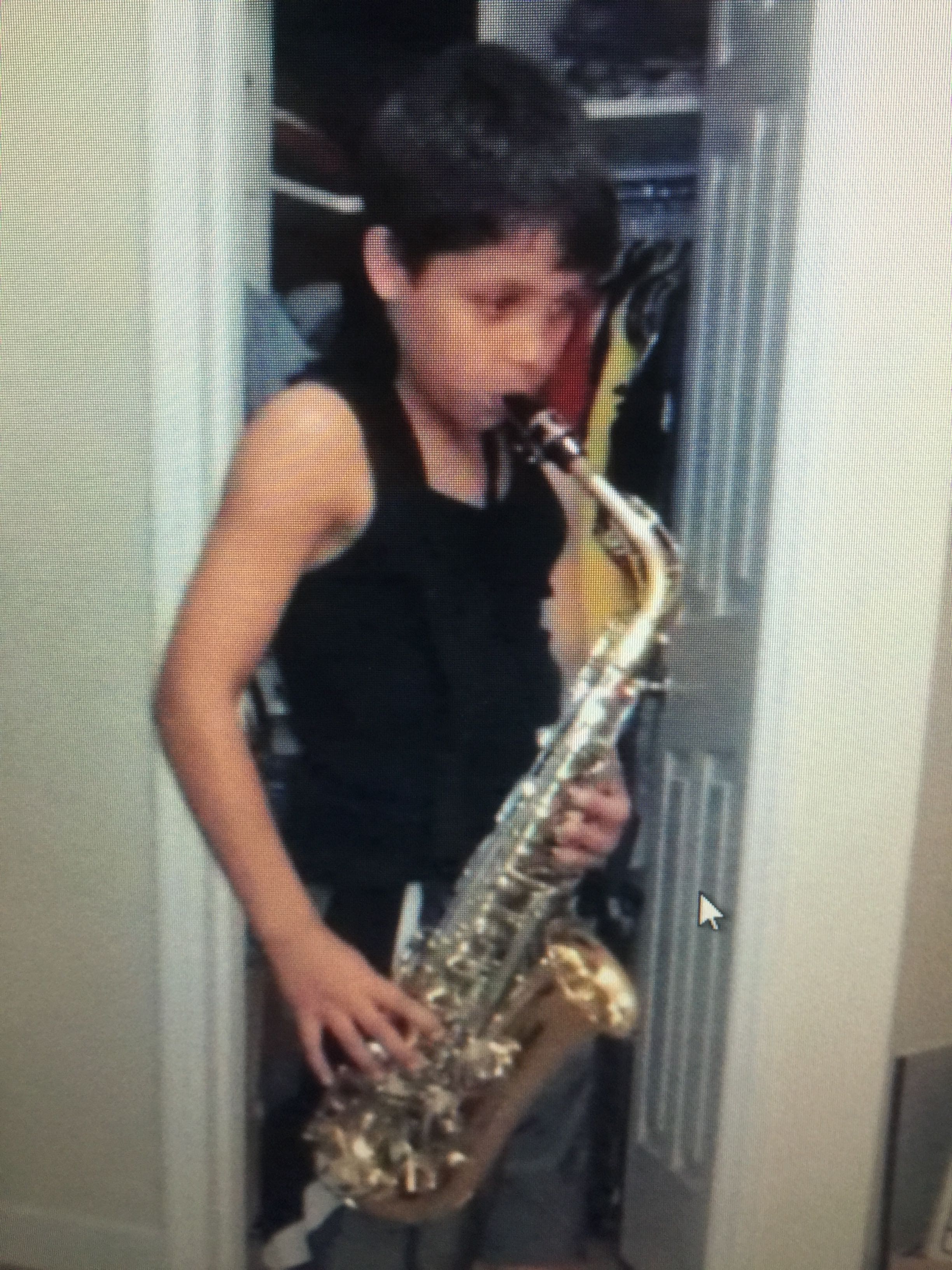 Bauer with saxophone